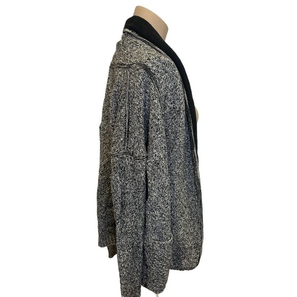 Lululemon Post Practice Cardi Ghost Black Cardigan Sweater Jacket Cotton Sz 4 - Picture 2 of 8